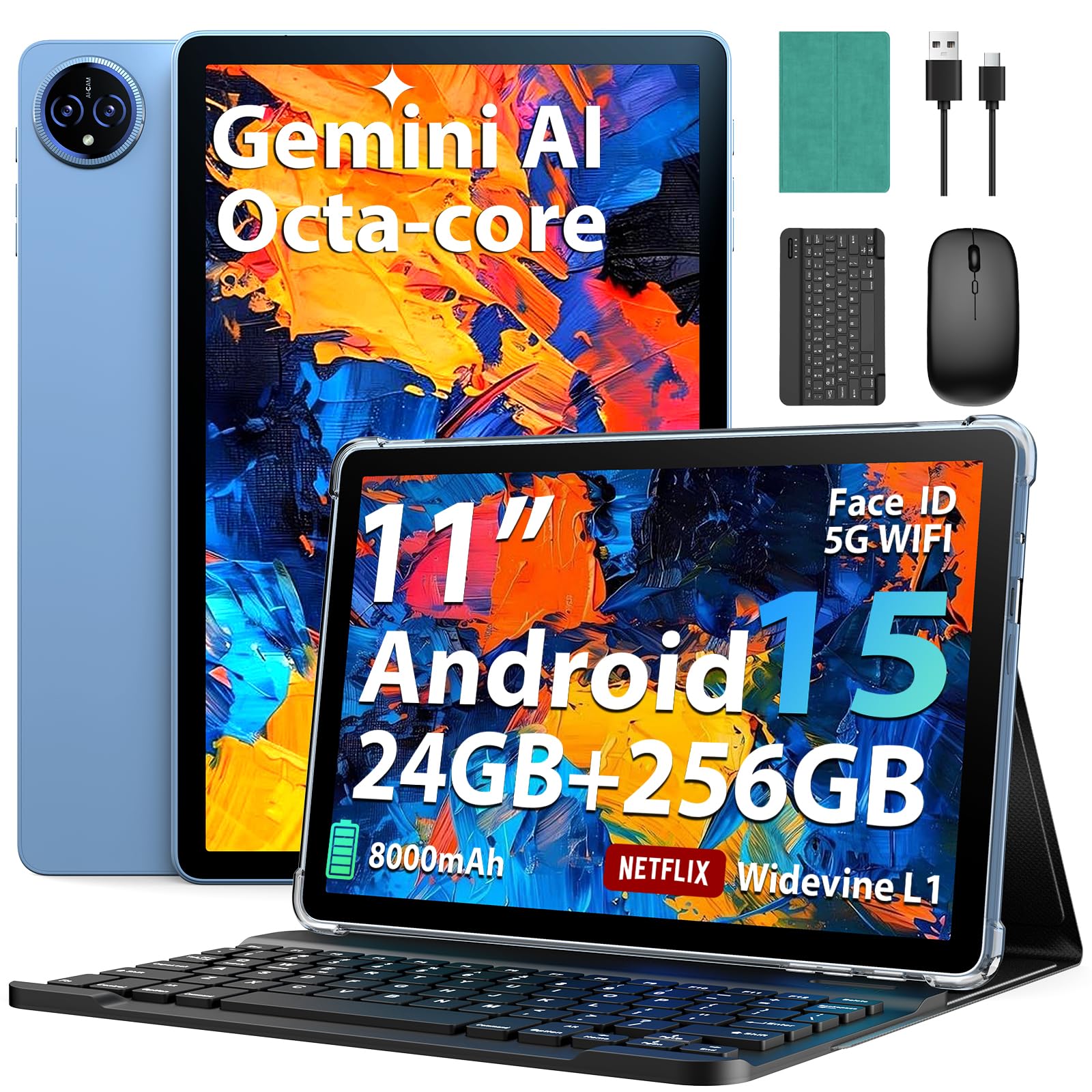 2026年最新256GB 11インチAndroid15タブレット定価29800円 Amazon.com : 2026 Upgraded Android 15 Tablet,11 inch Tablets, Octa